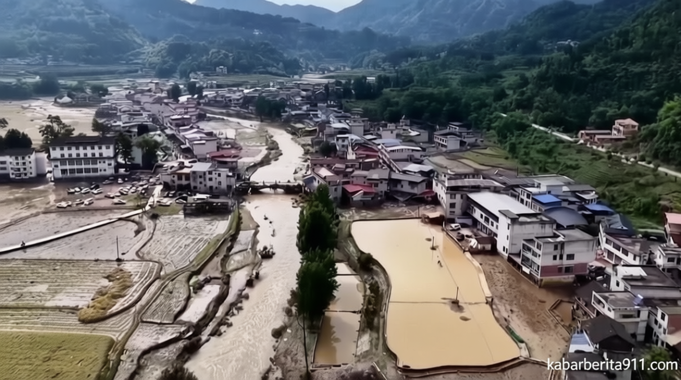 21 Orang Meninggal Dunia Akibat Banjir Bandang di China