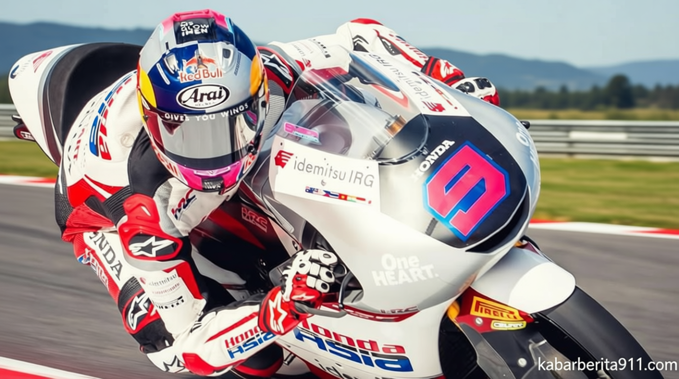 Hakim Danish Lebih Unggul Atas Veda Ega di Hari Pertama Moto2 Prancis