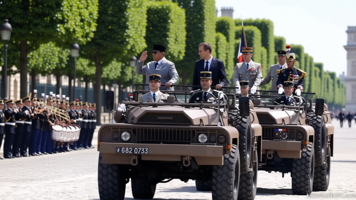 Important Visit: Mulai Kunjungan di Paris, Prabowo Disambut di Istana Elysee