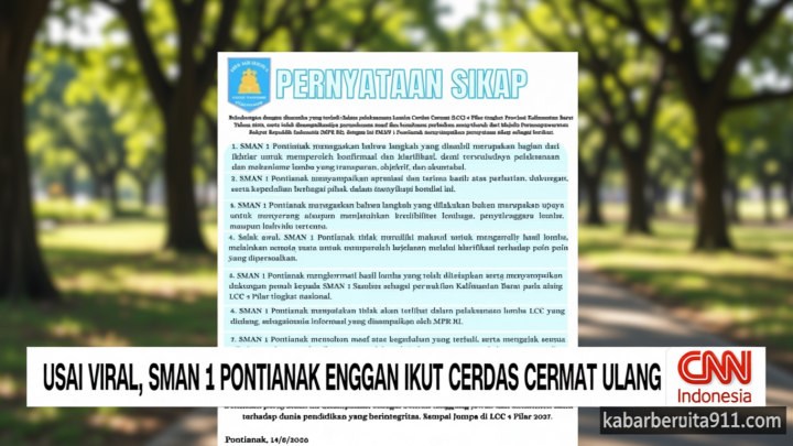 VIDEO: Usai Viral, SMAN 1 Pontianak Enggan Ikut Cerdas Cermat Ulang