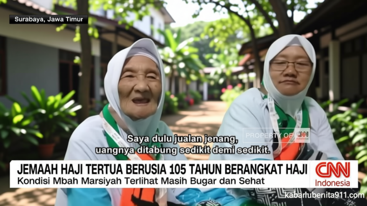 VIDEO: Jemaah Haji Tertua Berusia 105 Tahun Berangkat Haji