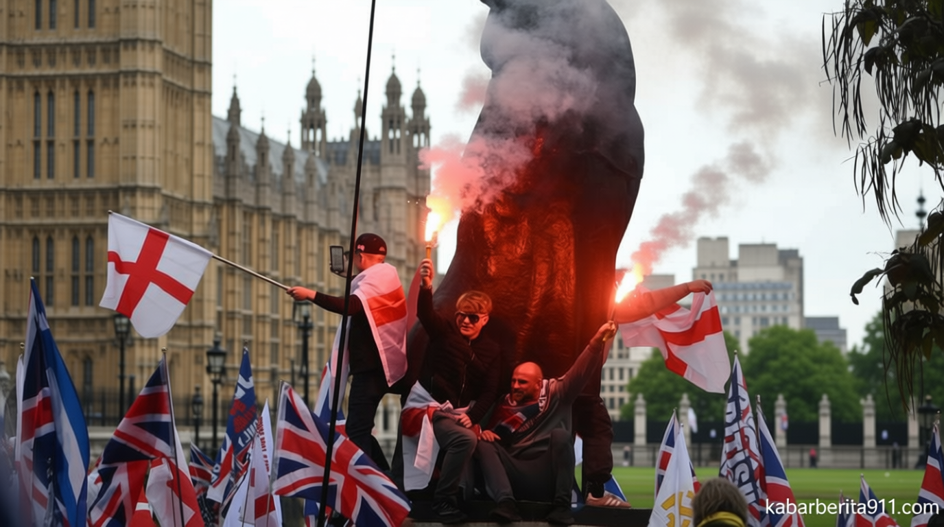 Demo Besar-besaran ‘Unite the Kingdom’ Guncang London