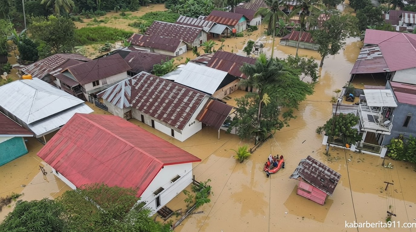 Banjir Kepung Kendari: Satu Anak Meninggal – Ratusan Rumah Terendam