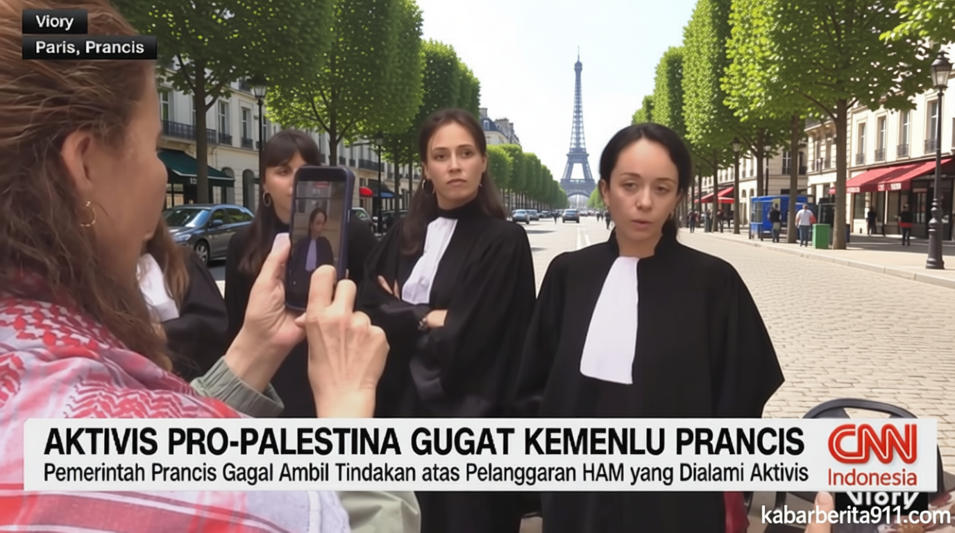 VIDEO: Aktivis Pro-Palestina Gugat Kemenlu Prancis