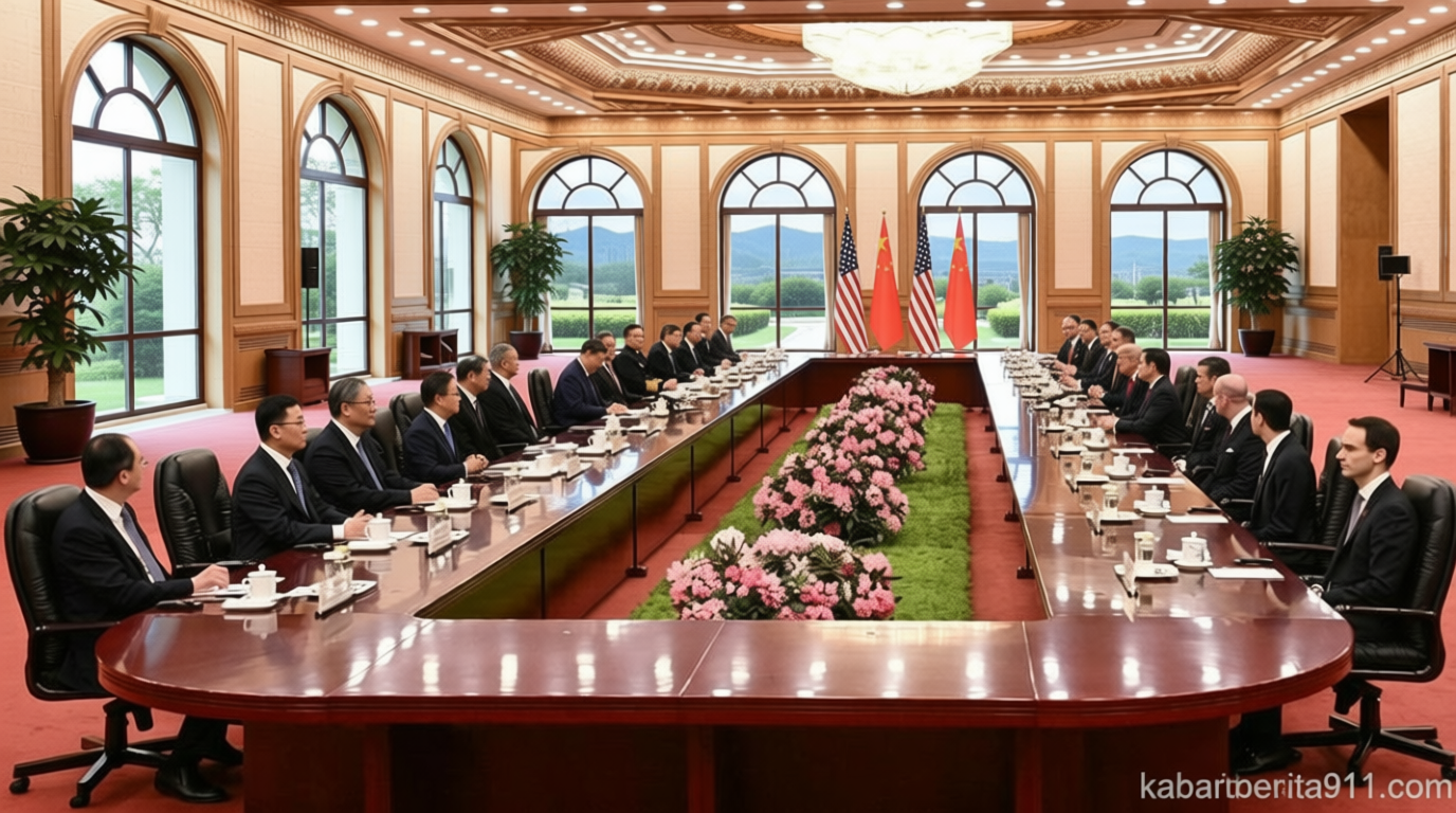 Main Agenda: Viral Video Menlu AS Terpukau Masuk Ruangan The Great Hall China
