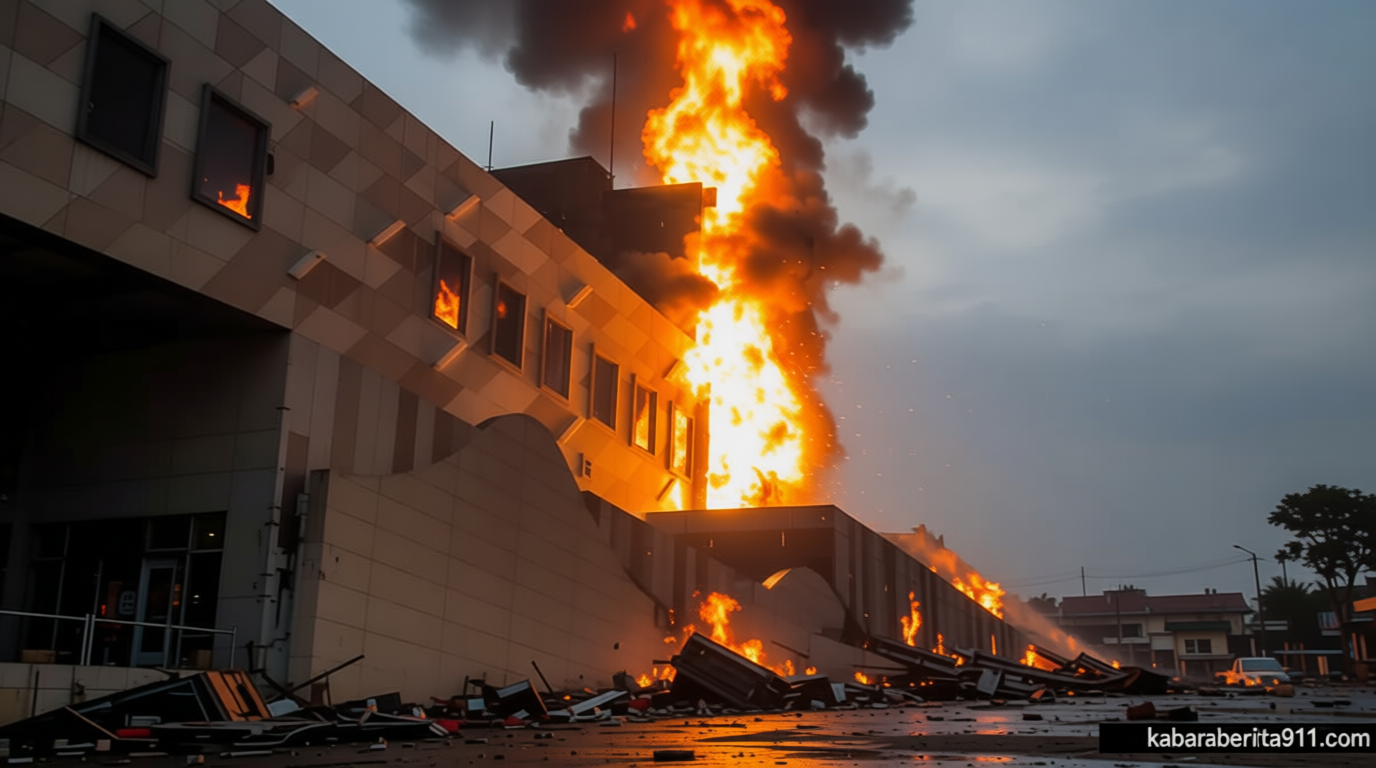 VIDEO: Mall Terbakar di Manado, Satu Karyawan Tewas