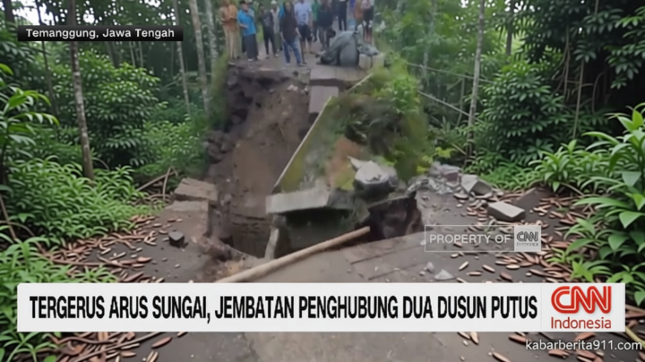 VIDEO: Tergerus Arus Sungai – Jembatan Penghubung Dua Dusun Putus