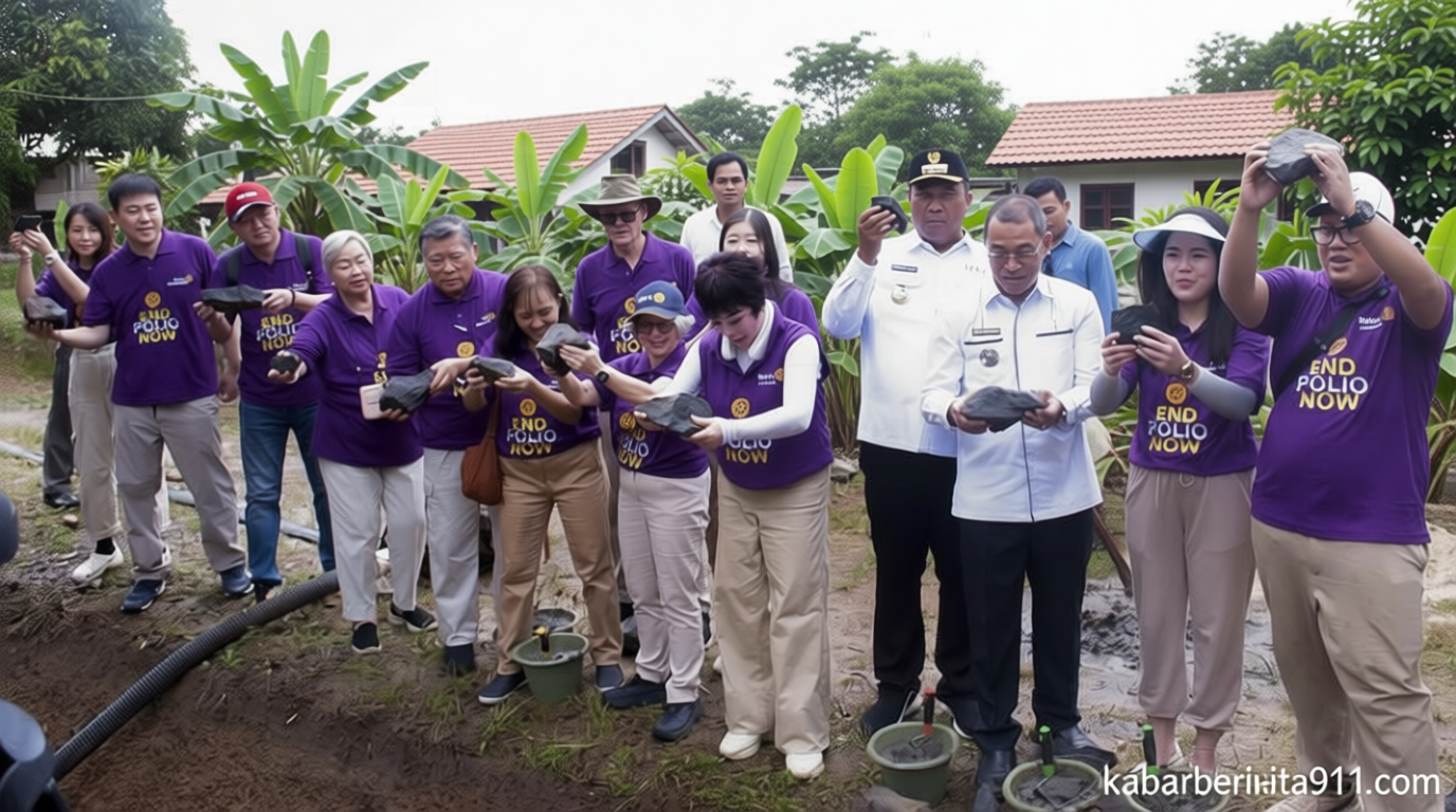 Rotary International Lanjut Bangun Irigasi Tahap 2 di Lampung Tengah