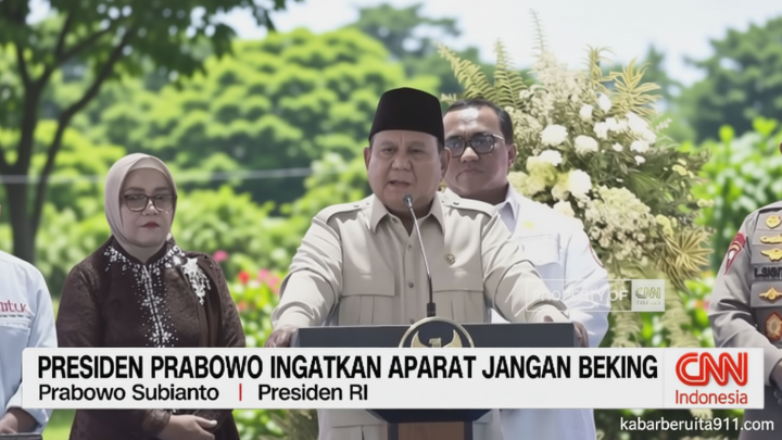 VIDEO: Prabowo Peringatkan Aparat Jangan Bekingi Kejahatan