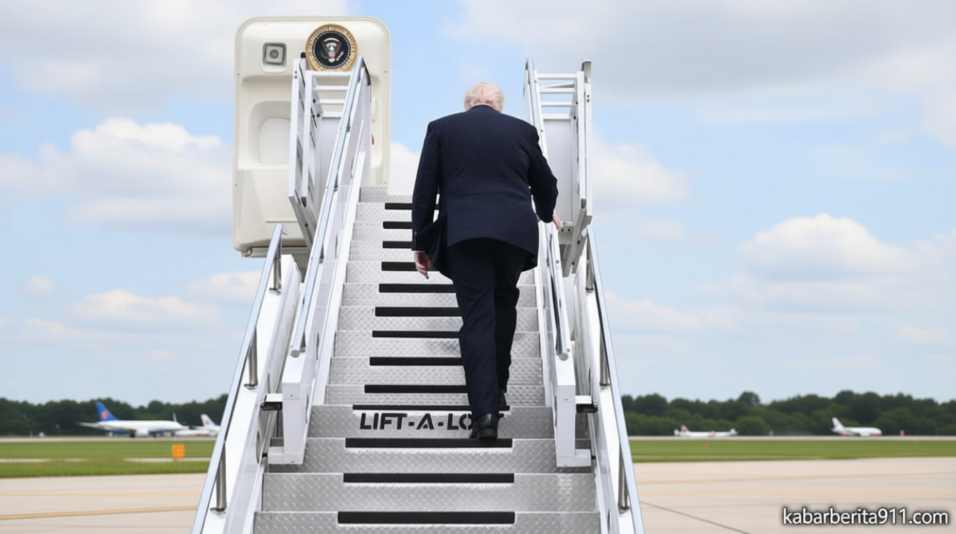 Pulang ke AS, Rombongan Trump Buang Semua Barang dari China