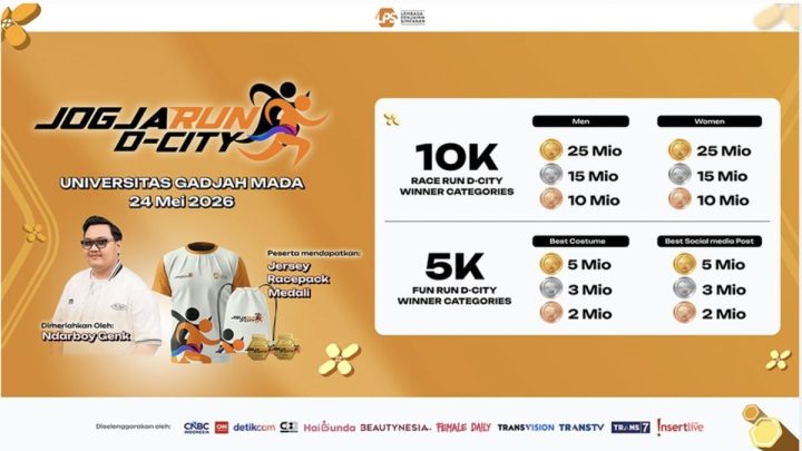 Visit Agenda: Jogja Run D-City 2026 Pekan Depan, Amankan Tiket & Dapat Jutaan Rupiah