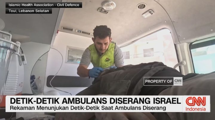 VIDEO: Detik-Detik Ambulans Diserang Israel
