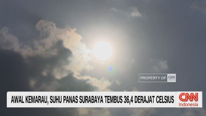 VIDEO: Awal Kemarau – Suhu Panas Surabaya Tembus 36,4 Derajat Celcius