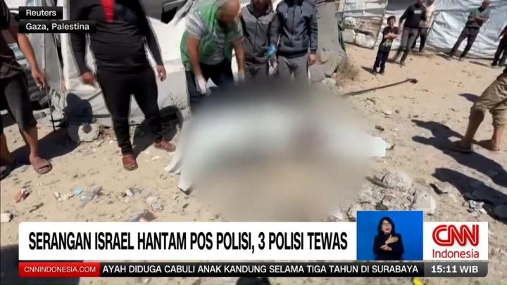 VIDEO: Serangan Israel Hantam Pos Polisi di Gaza – Tiga Petugas Tewas