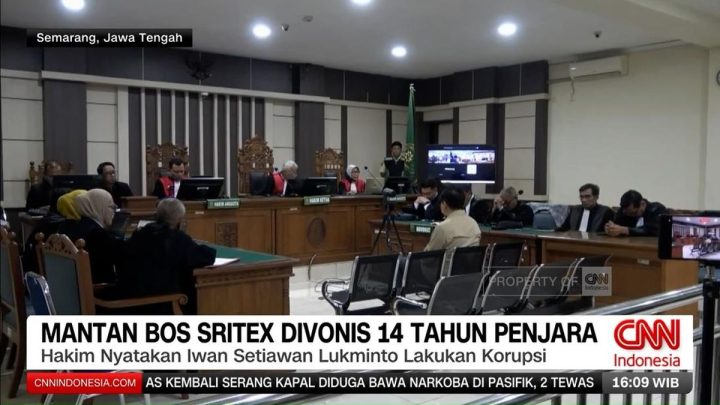VIDEO: Mantan Bos Sritex Divonis 14 Tahun Penjara
