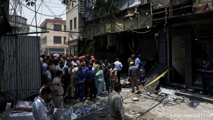 FOTO: Kebakaran Hotel di India Tewaskan 21 Orang