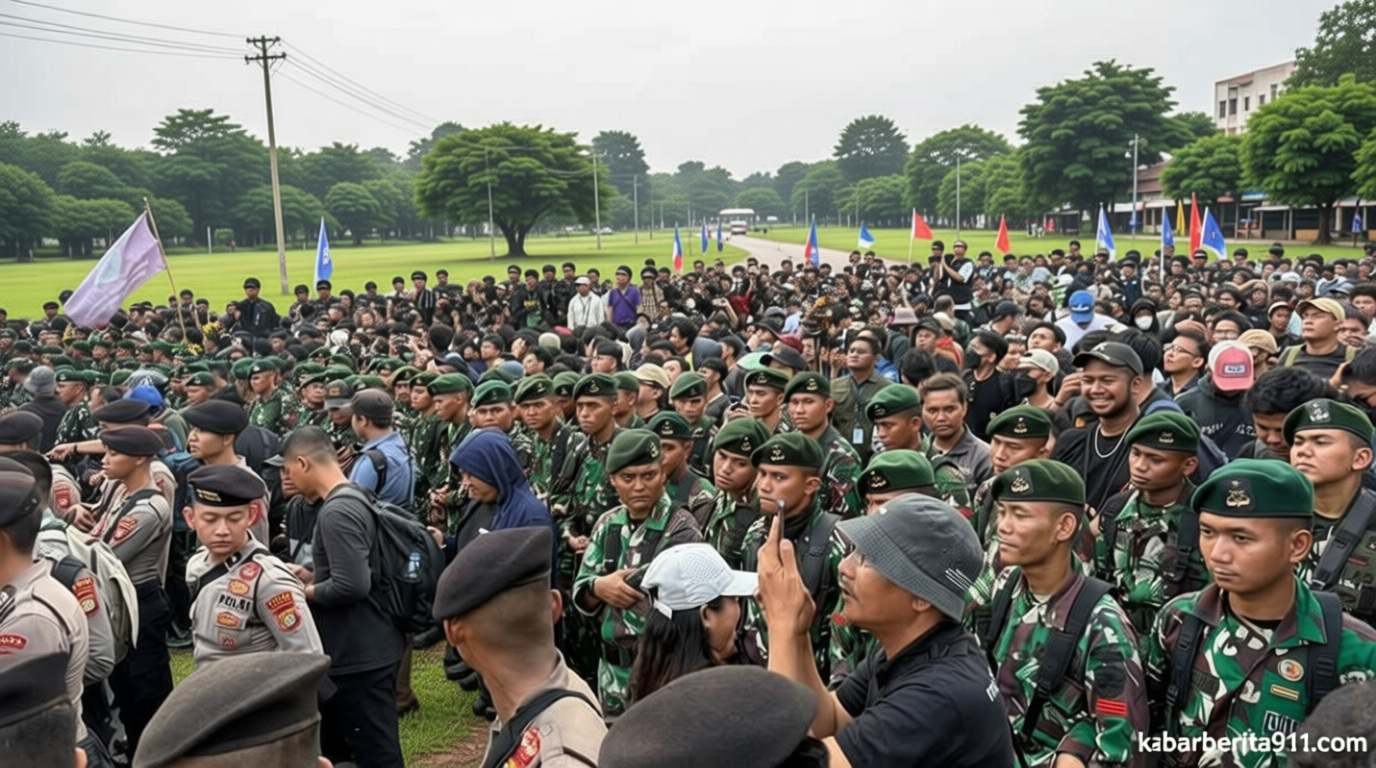 4.000-an Aparat Kawal Demo Mahasiswa Trisakti Hingga ke DPR