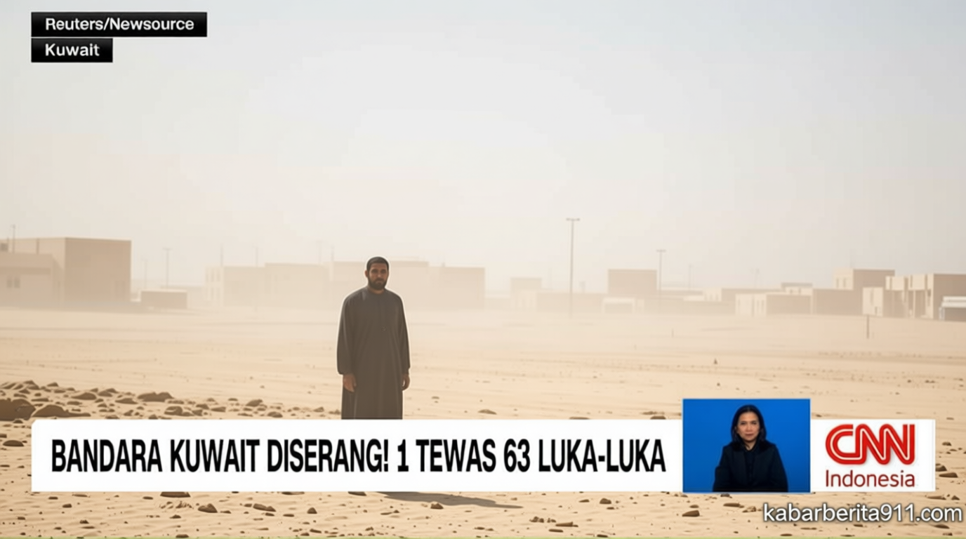 VIDEO: Serangan Rudal Hantam Bandara Kuwait, Penerbangan Terganggu