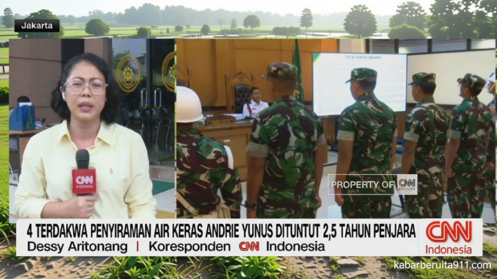 VIDEO: Sidang Tuntutan 4 Terdakwa Penyiraman Air Keras Andrie Yunus