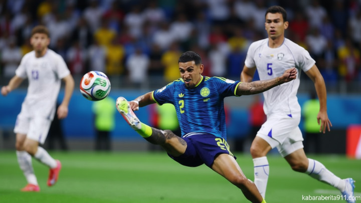 Babak I: Gol Indah Munoz – Kolombia Unggul 1-0 Atas Uzbekistan