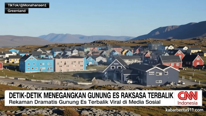 VIDEO: Detik-Detik Menegangkan Gunung Es Raksasa Terbalik