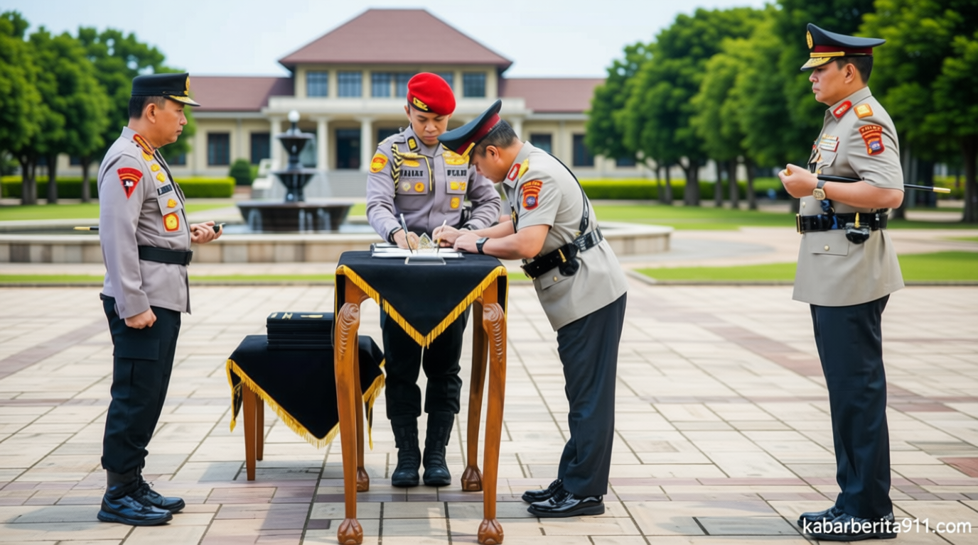 Kapolri Lantik 6 Kapolda dan Kakorlantas Polri