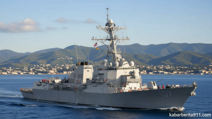 Siaga Ancaman Perang, China Bangun Replika Kapal Perusak AS di Gurun