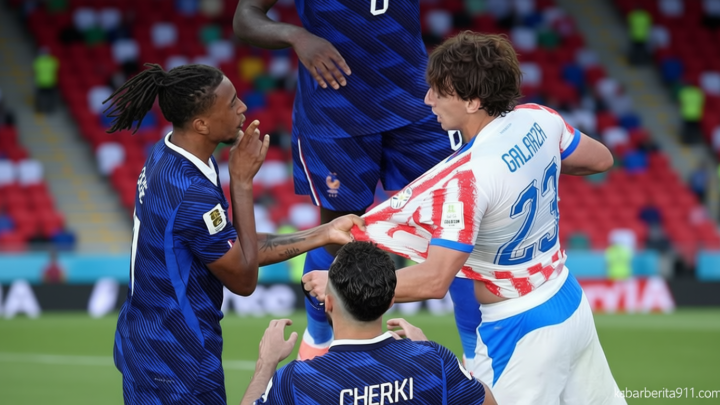 FOTO: Prancis Menang dalam Duel Keras Lawan Paraguay