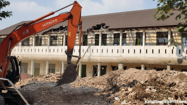 Pemkot Depok Bongkar Bangunan SDN Pondok Cina 1 di Margonda