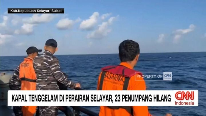 VIDEO: Kapal Tenggelam di Perairan Selayar – 23 Penumpang Hilang