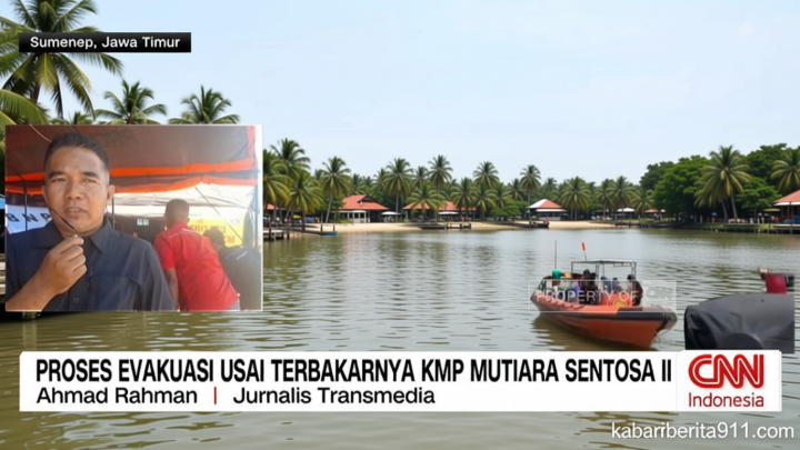 VIDEO: Proses Evakuasi Usai Terbakarnya KMP Mutiara Sentosa II