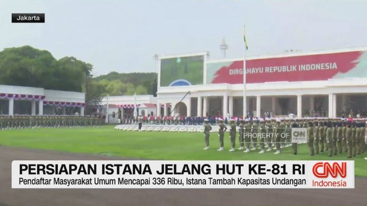 VIDEO: Persiapan Istana Jelang HUT Ke-81 RI