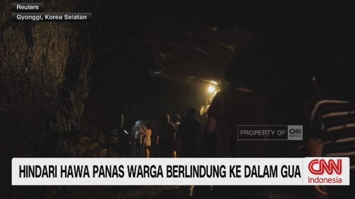 VIDEO: Gelombang Panas Ekstrem, Warga Korsel Berlindung di Dalam Gua