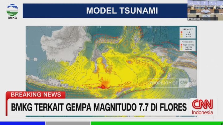 VIDEO: BMKG Deteksi Tsunami Usai Gempa M 7,7 Guncang Nagekeo
