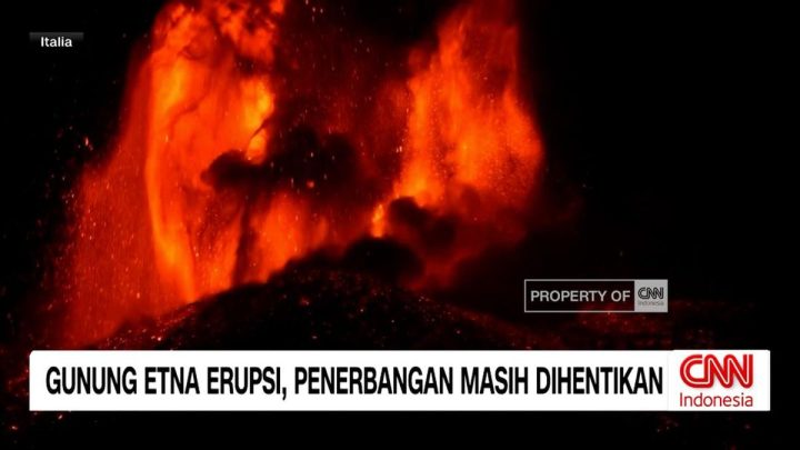 VIDEO: Gunung Etna Erupsi, Ratusan Penerbangan Masih Dihentikan