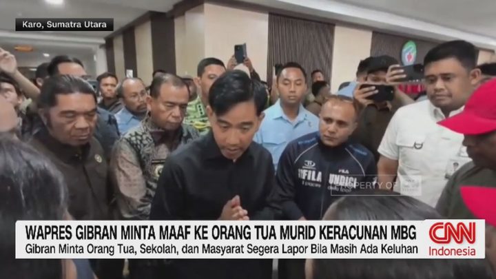 VIDEO: Wapres Gibran Minta Maaf ke Orang Tua Murid Keracunan MBG